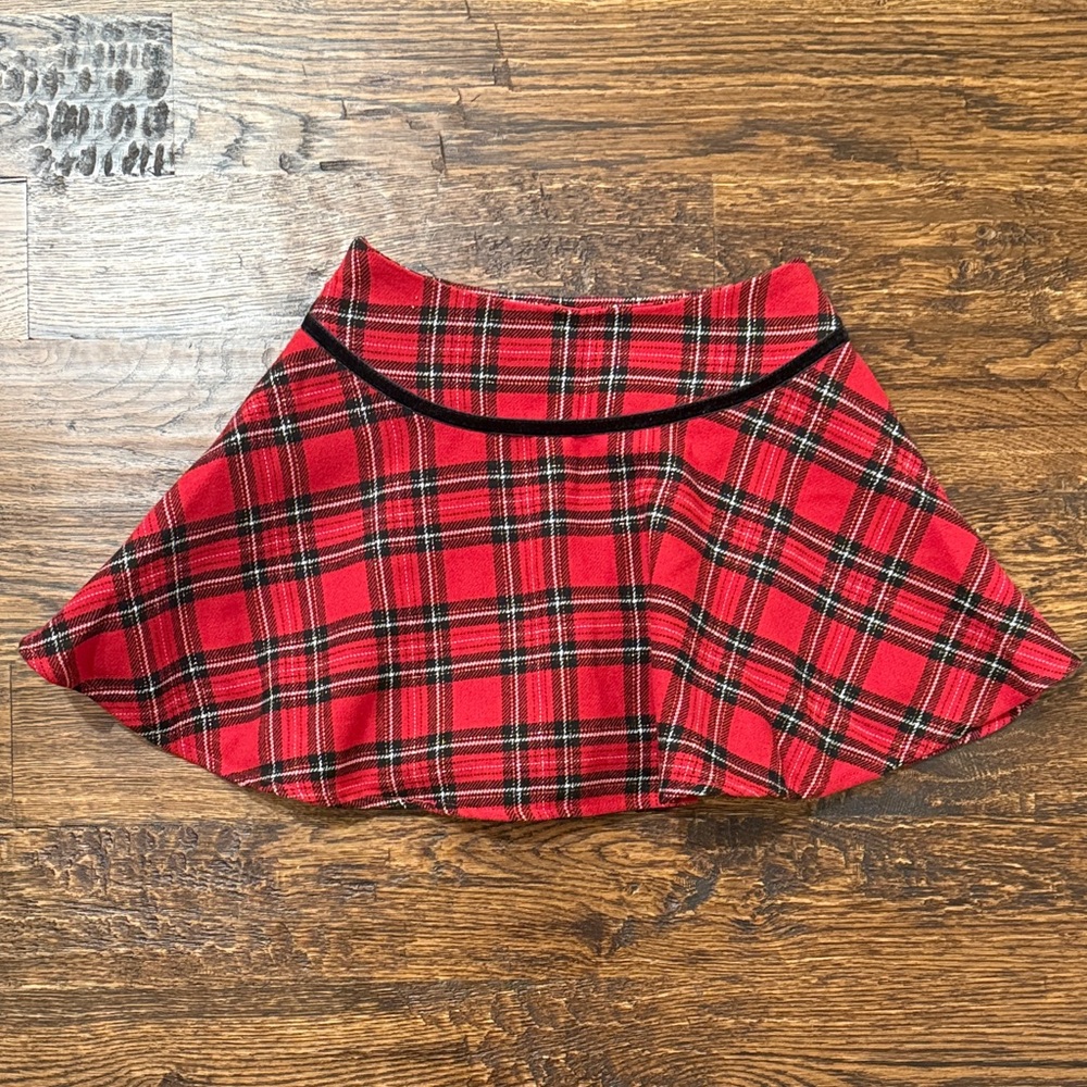 Altar'd State Red Plaid Skater Skirt - Picture 6 of 9
